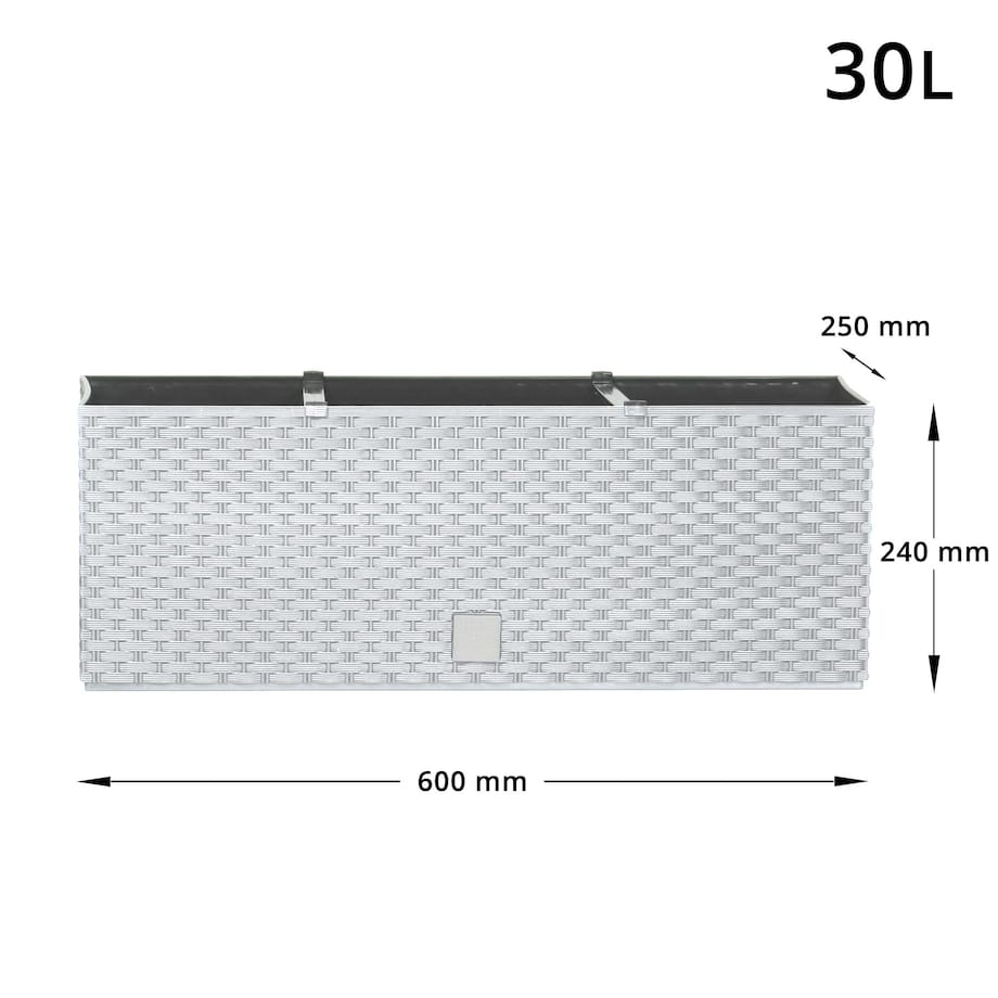 Korytko Balkonowe Skrzynka Ratanowe Taras Donica 30 L