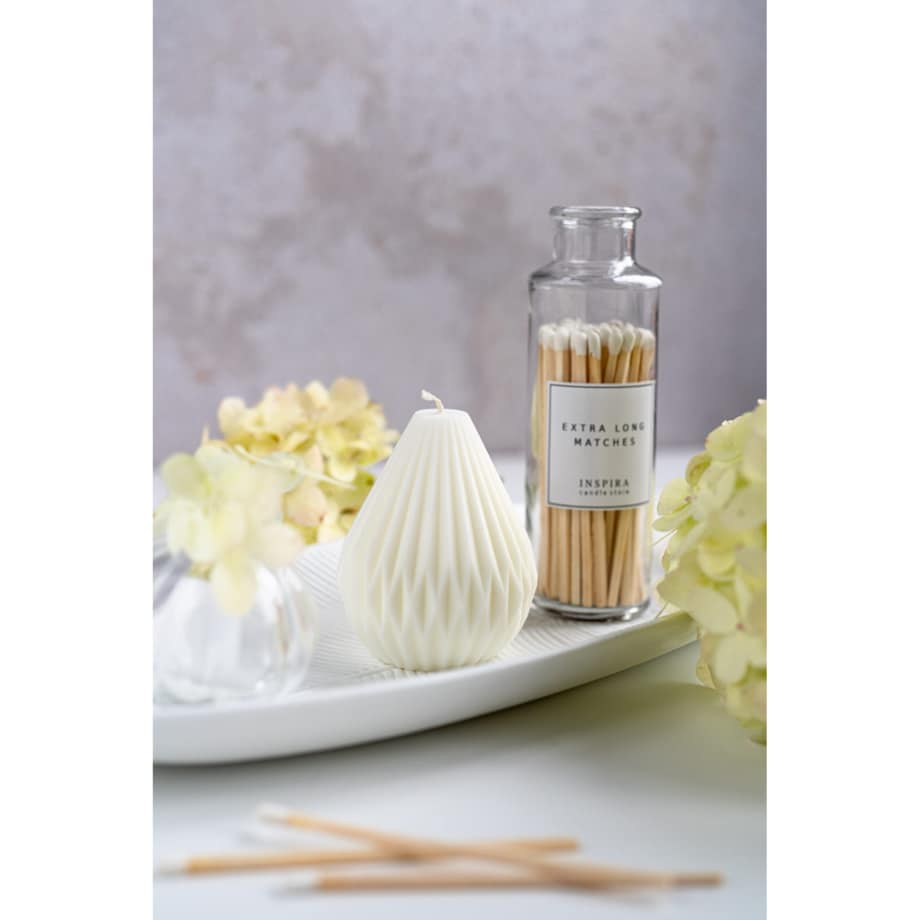 Świeca sojowa geometryczna Grusha L, 330 g, INSPIRA