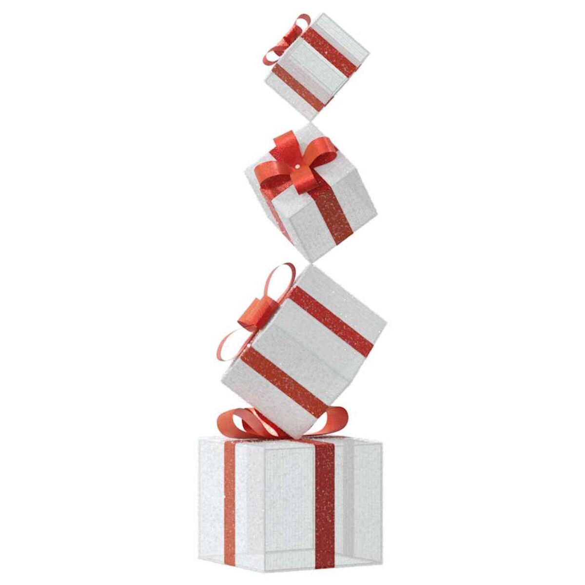 vidaXL Dekoracja świąteczna, prezent, 80 ciepłych białych LED