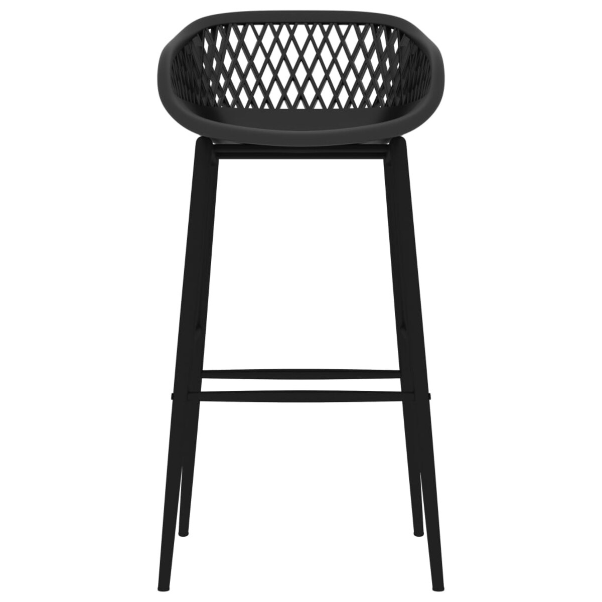 vidaXL 7-częściowy zestaw mebli barowych, czarny