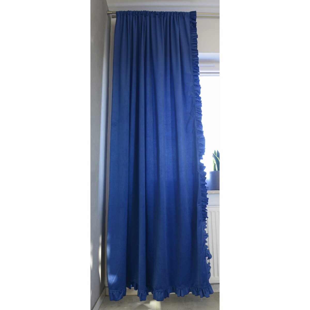 Zasłona Na Okno Okna Z Falbanką Do Salonu Sypialni 150X250 Cm Granat