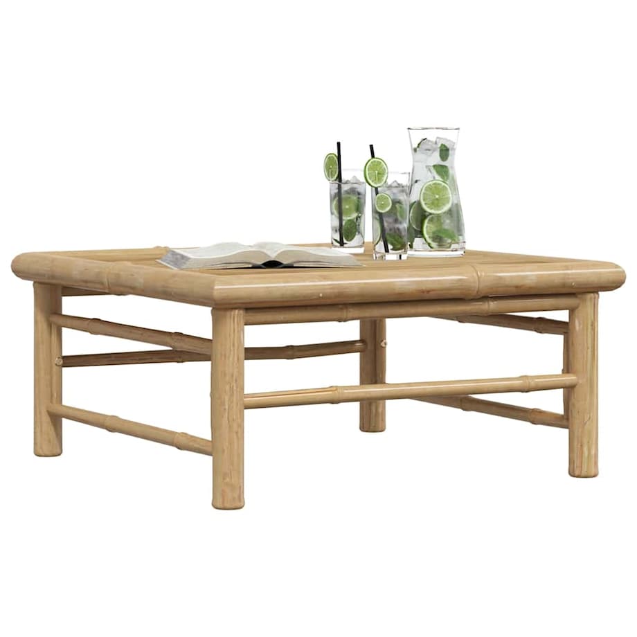 vidaXL Stolik ogrodowy, 65x65x30 cm, bambusowy