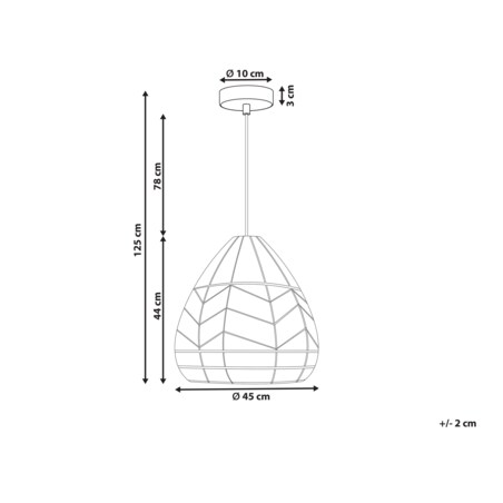 Lampa wisząca pleciona naturalna CASCADE