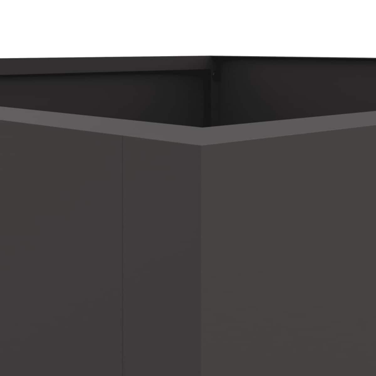 vidaXL Donica, czarna, 52x48x75 cm, stal