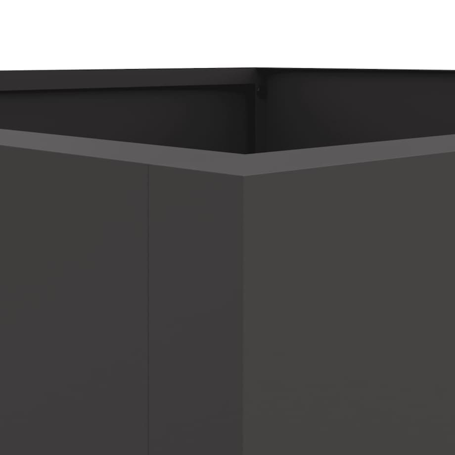 vidaXL Donica, czarna, 52x48x75 cm, stal