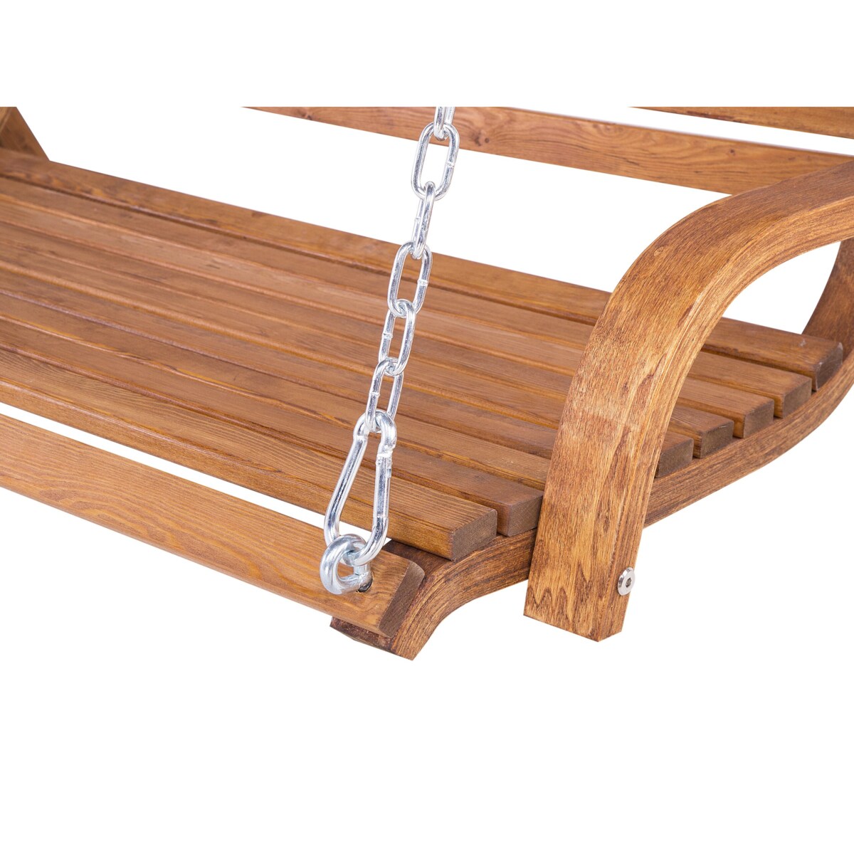 Huśtawka ogrodowa drewniana ciemna ANDRIA