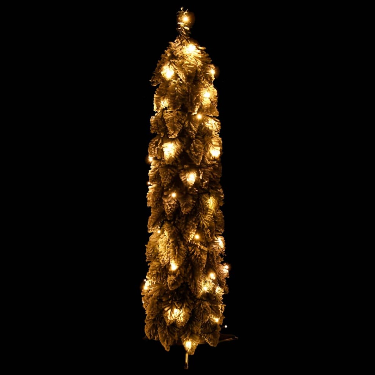 vidaXL Sztuczna choinka z 45 lampkami LED, ośnieżona, 90 cm