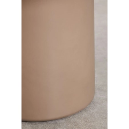 Okrągły stół do jadalni z cementu Namara camelowy Ø120 cm