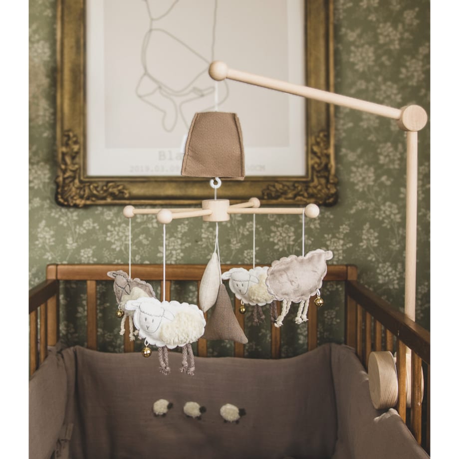 Owieczki – karuzela do łóżeczka z obrotową pozytywką