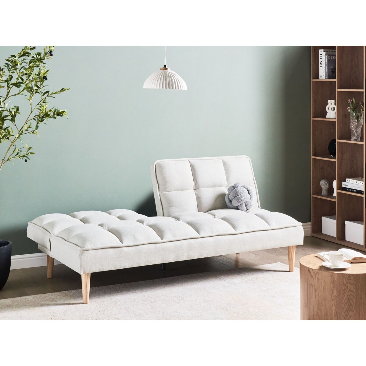 Sofa rozkładana jasnobeżowa SILJAN