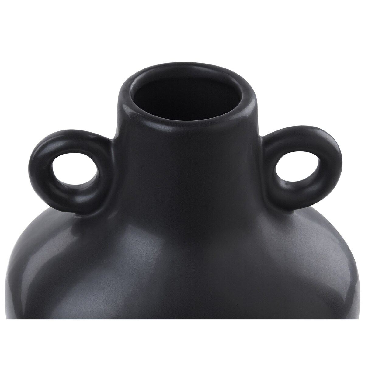 Wazon na kwiaty ceramiczny czarny NAFPLIO