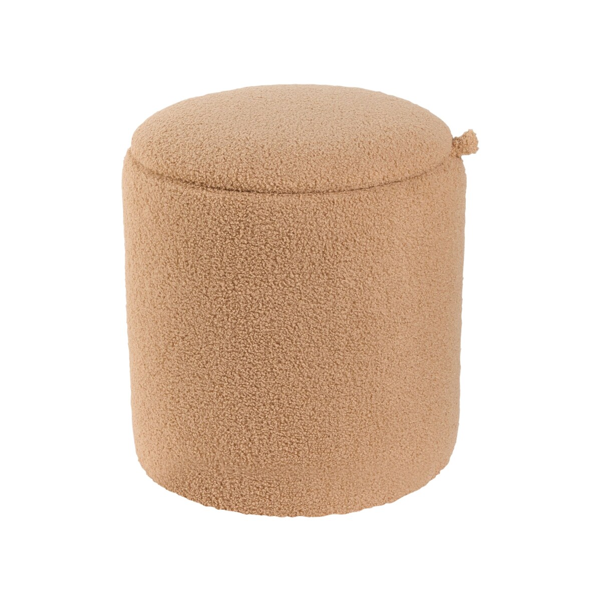 Zestaw 2 pufów boucle ze schowkiem jasnobrązowy BEREA