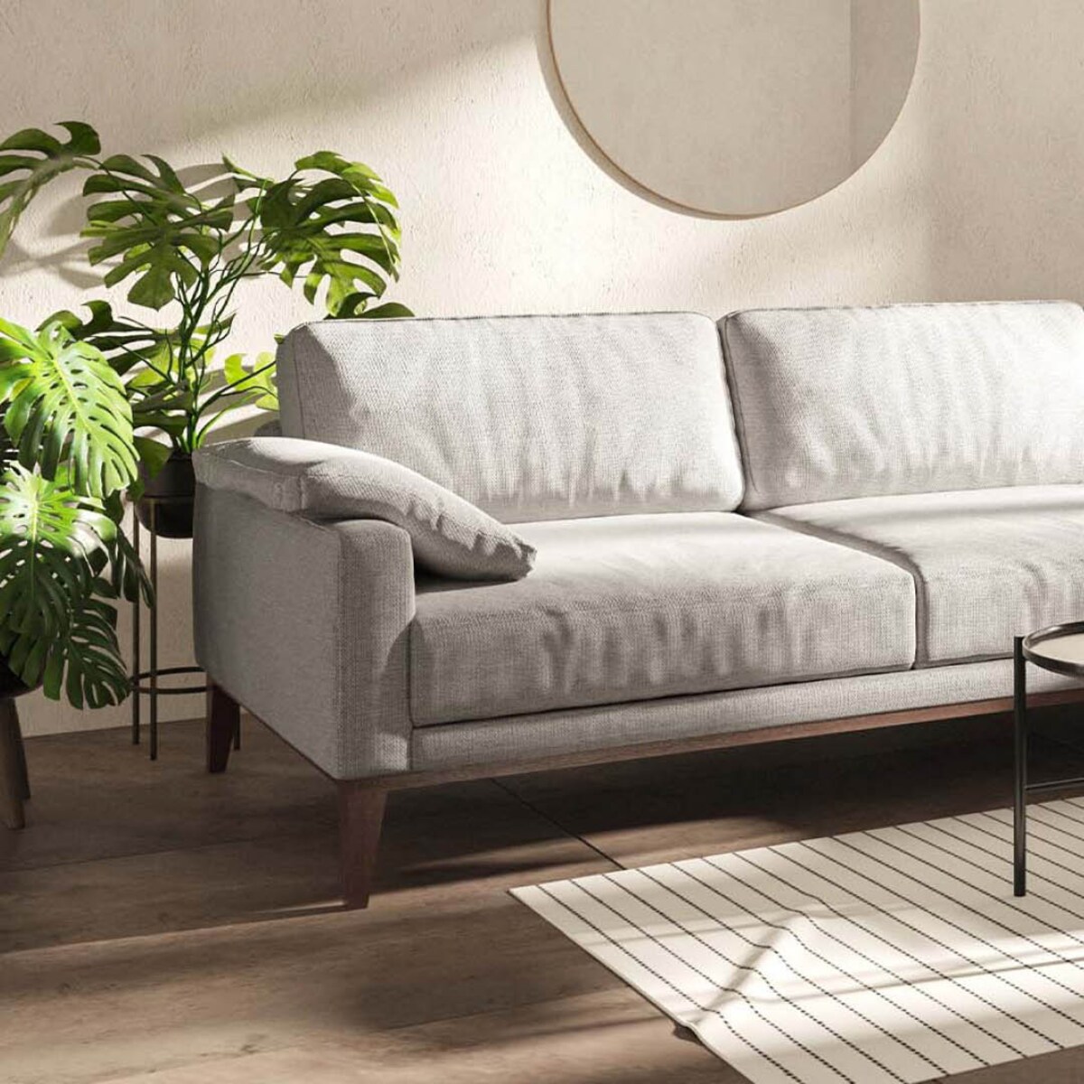 Sofa narożna Musso - jasnoszara