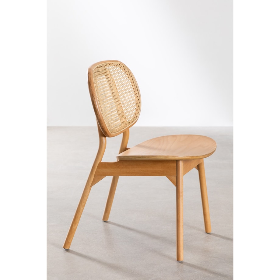 Krzesło drewniane z plecionką wiedeńską naturalne Mulno