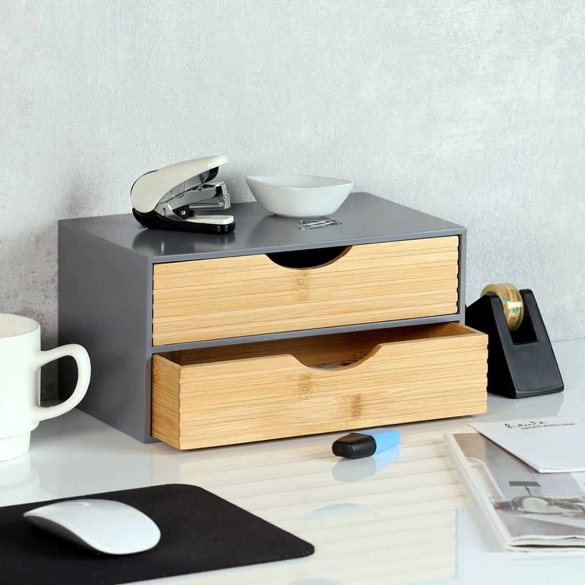 Organizer na biurko KESPER, 2 szuflady, 27 x 16 x 14 cm