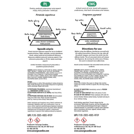 Dyfuzor Zapachowy Marble / Mięta 100 ml