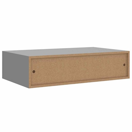 vidaXL Półka ścienna z szufladą, szara, 40 x 23,5 x 10 cm, MDF