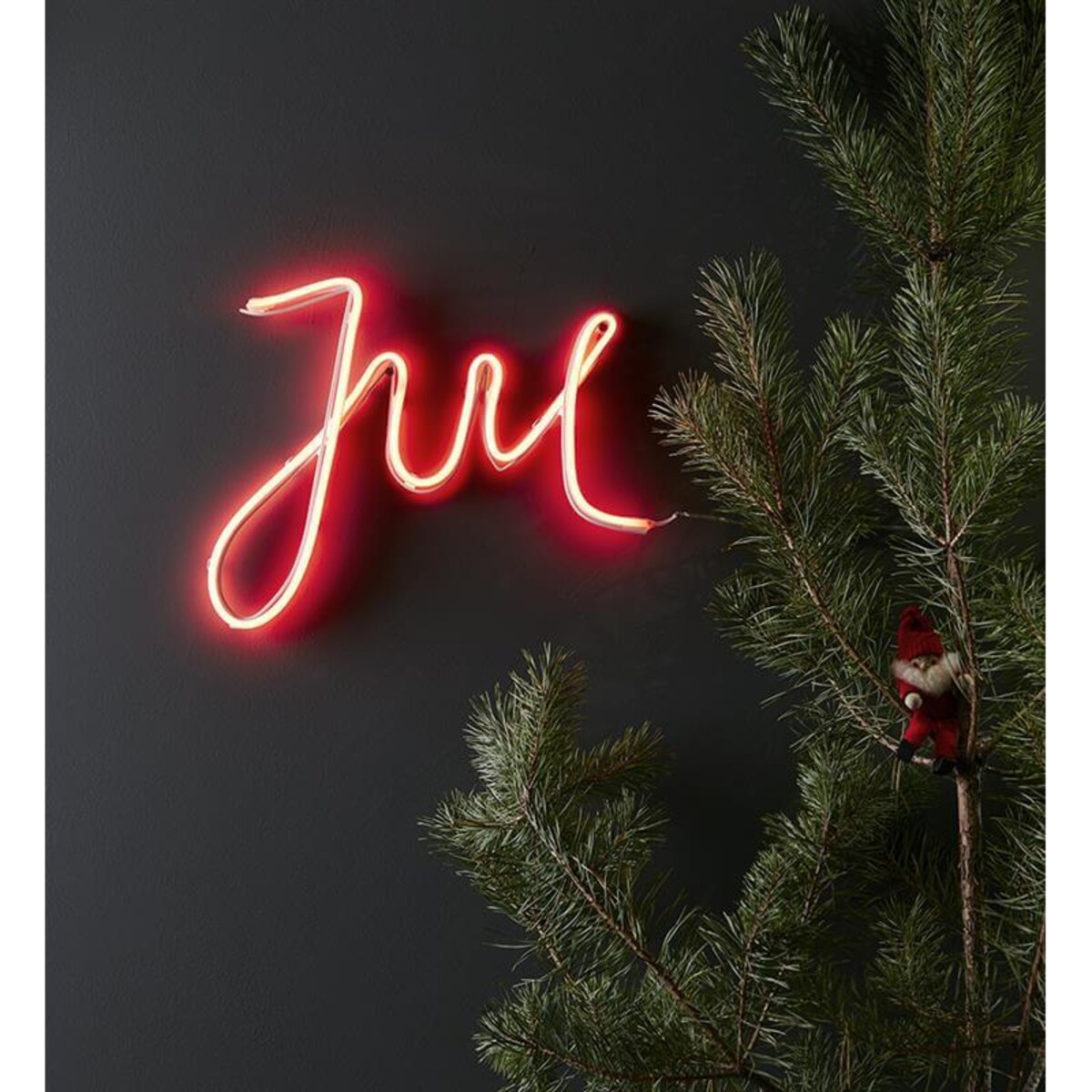 Świąteczny napis świetlny Jul dekoracja LED 6W czerwona