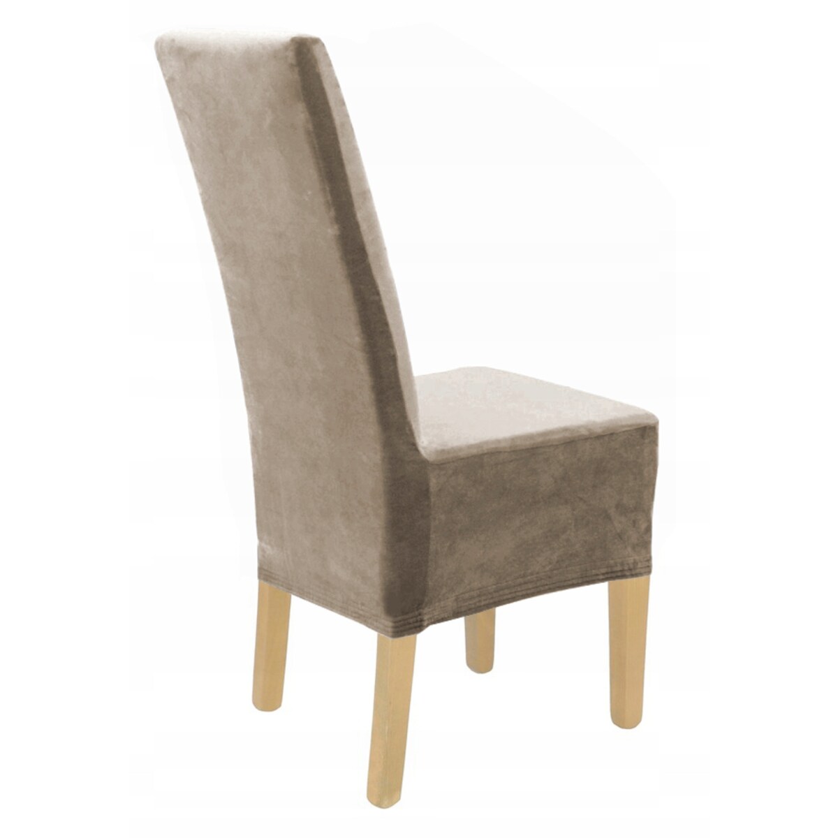 POKROWIEC NA KRZESŁO XXL BEŻ CAPPUCCINO WELUR ELASTYCZNY [21RD]