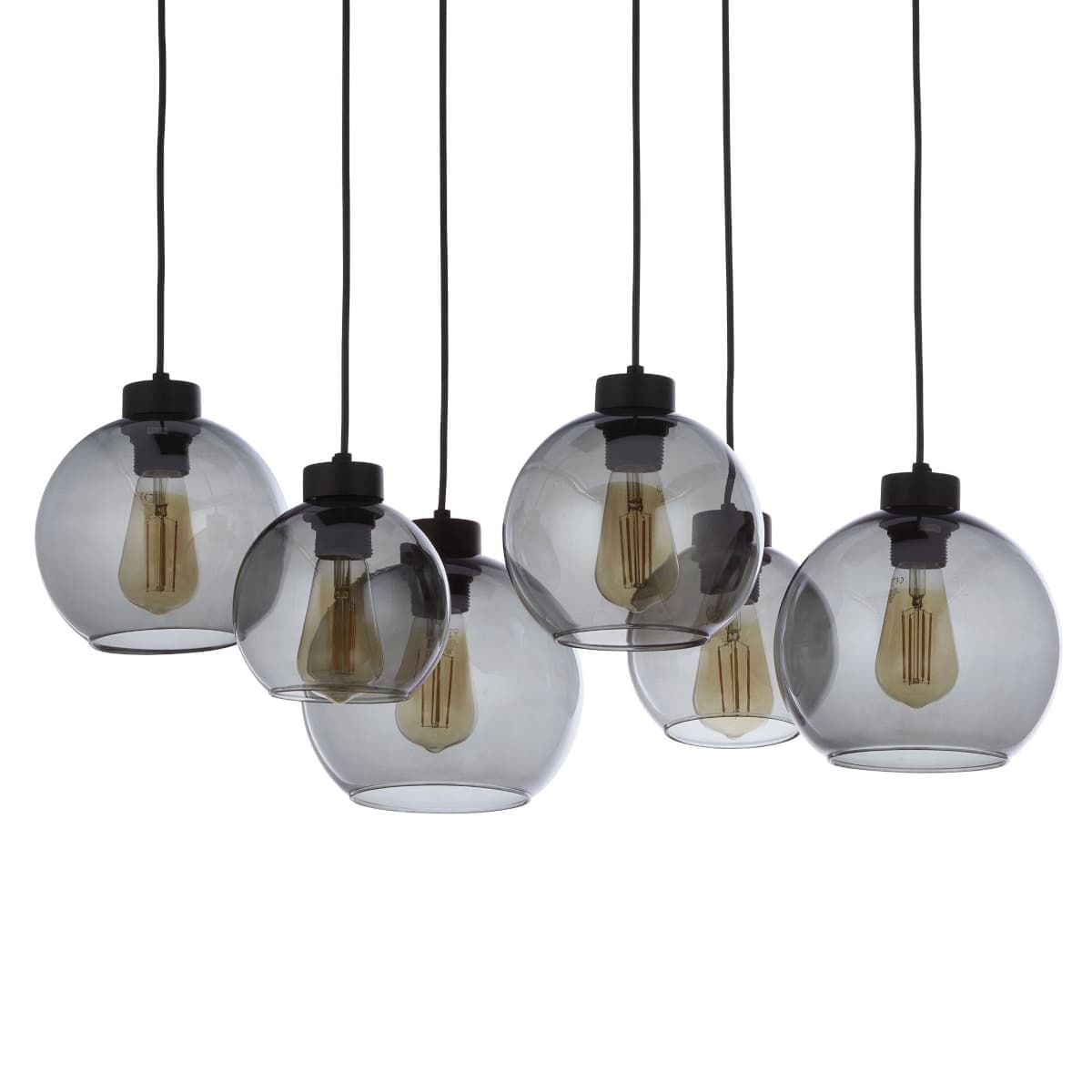 Salonowa lampa wisząca molekułowa Cubus 2833 TK Lighting szklana przydymiona