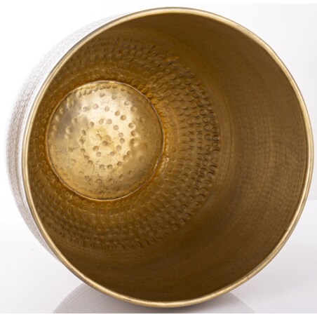 Osłonka 2 szt. metalowa, 21x45x31 cm postarzana, stare złoto