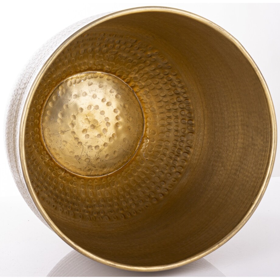 Osłonka 2 szt. metalowa, 21x45x31 cm postarzana, stare złoto