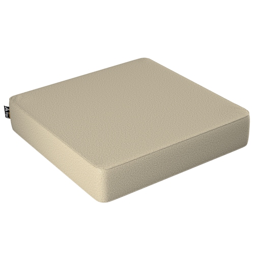 Puf Square, jasny beż, 50x50x10cm, Boucle