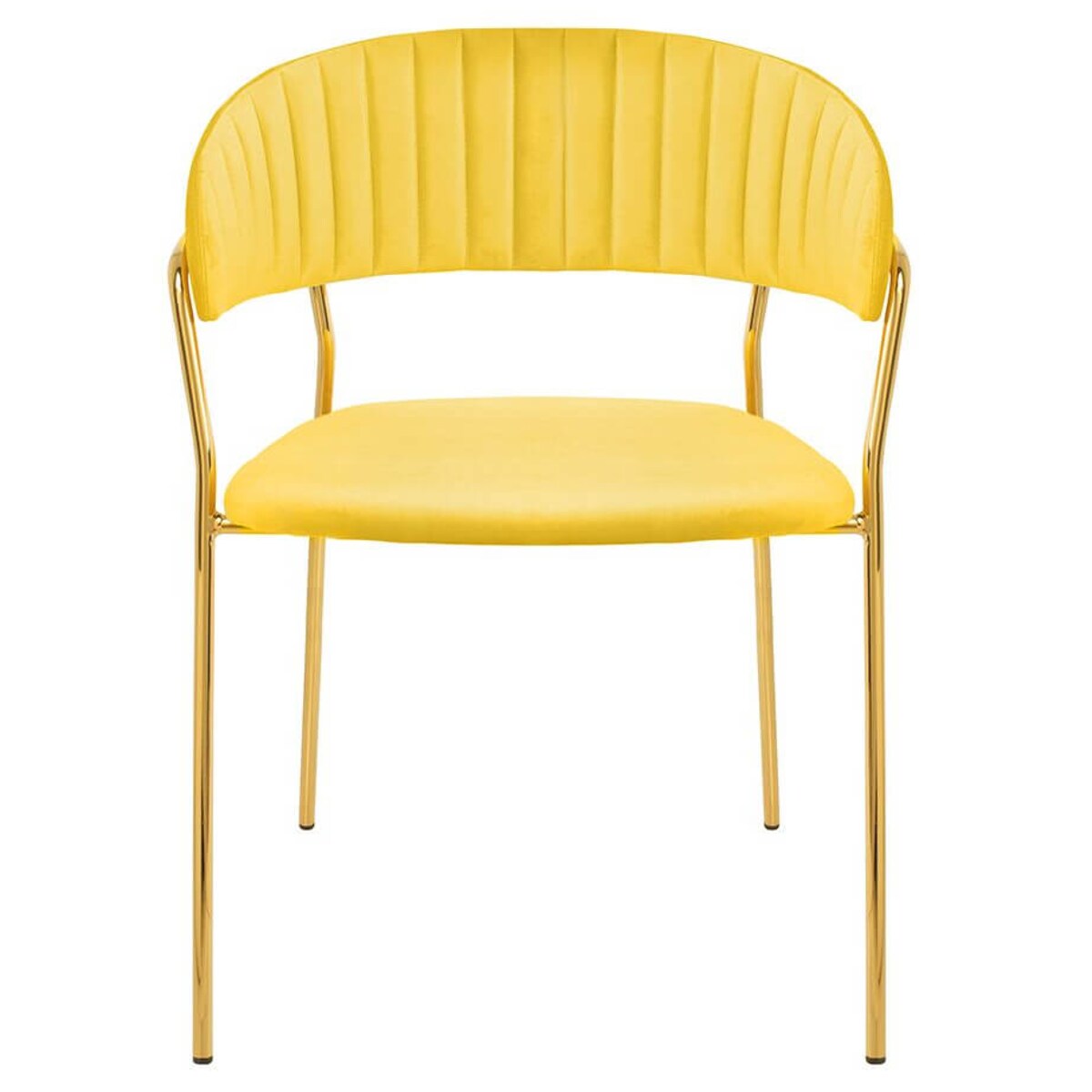 Welurowe krzesło Margo KH121100121.42 King Home tapicerowane żółte
