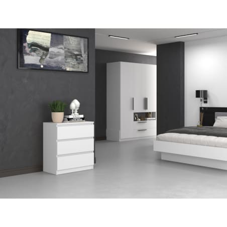 KOMODA SZAFKA 3 SZUFLADY M3 BIEL