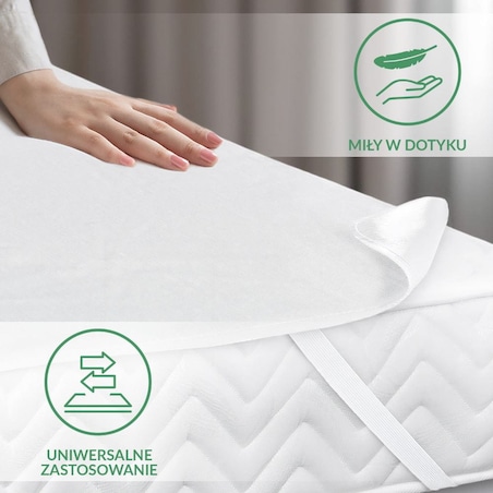 Ochraniacz na materac wodoodporny, rozmiar 180x200 Jason kolor biały