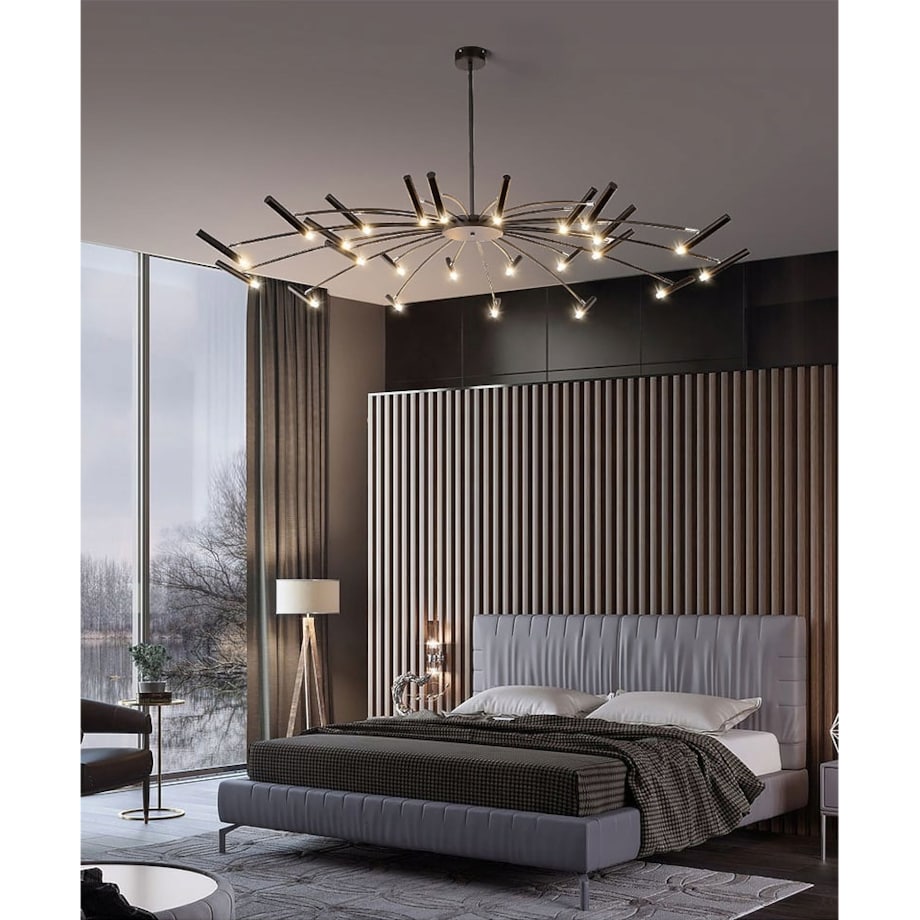 Lampa Sufitowa Wisząca Czarna Nowoczesna 15X25W G9