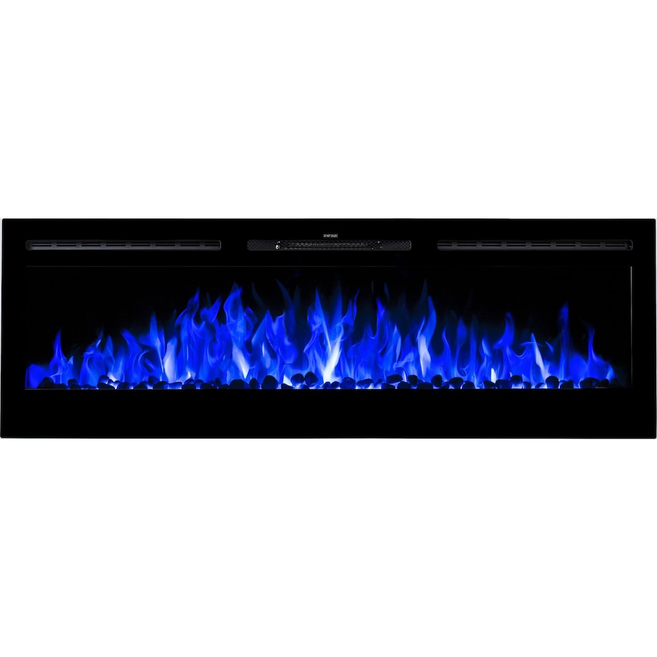 Kominek elektryczny AFLAMO Majestic 50 - ścienny i do zabudowy - 128x55x14 cm - kominek LED z funkcją grzania 750/1500 W