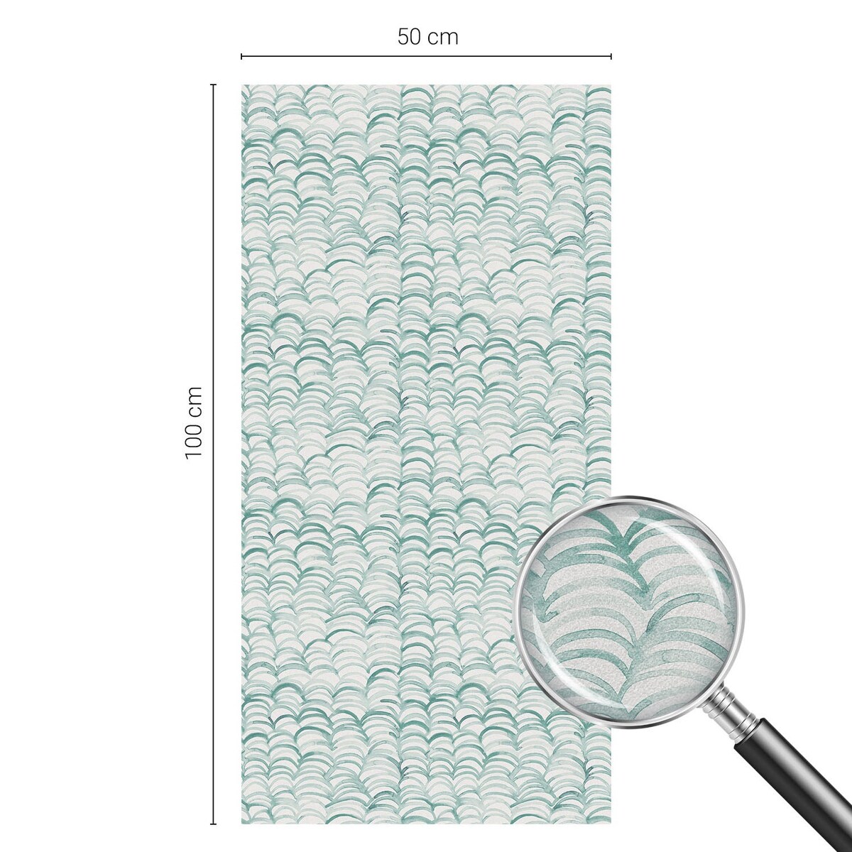 Folia na okno dekoracyjna - Łukowate wzory minimalizm spokój - 50x100 cm