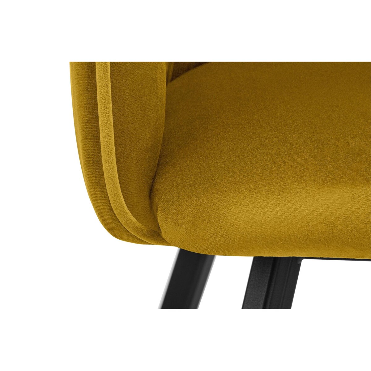 KONSIMO PYRUS welurowe krzesła 2 sztuki żółte