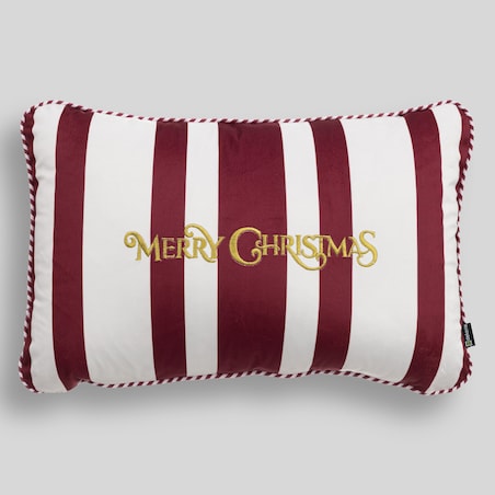 Poszewka na poduszkę Red & White Noel 60x40 cm boże narodzenie, święta, świąteczne, bordowy -czerwony, 60x40 cm