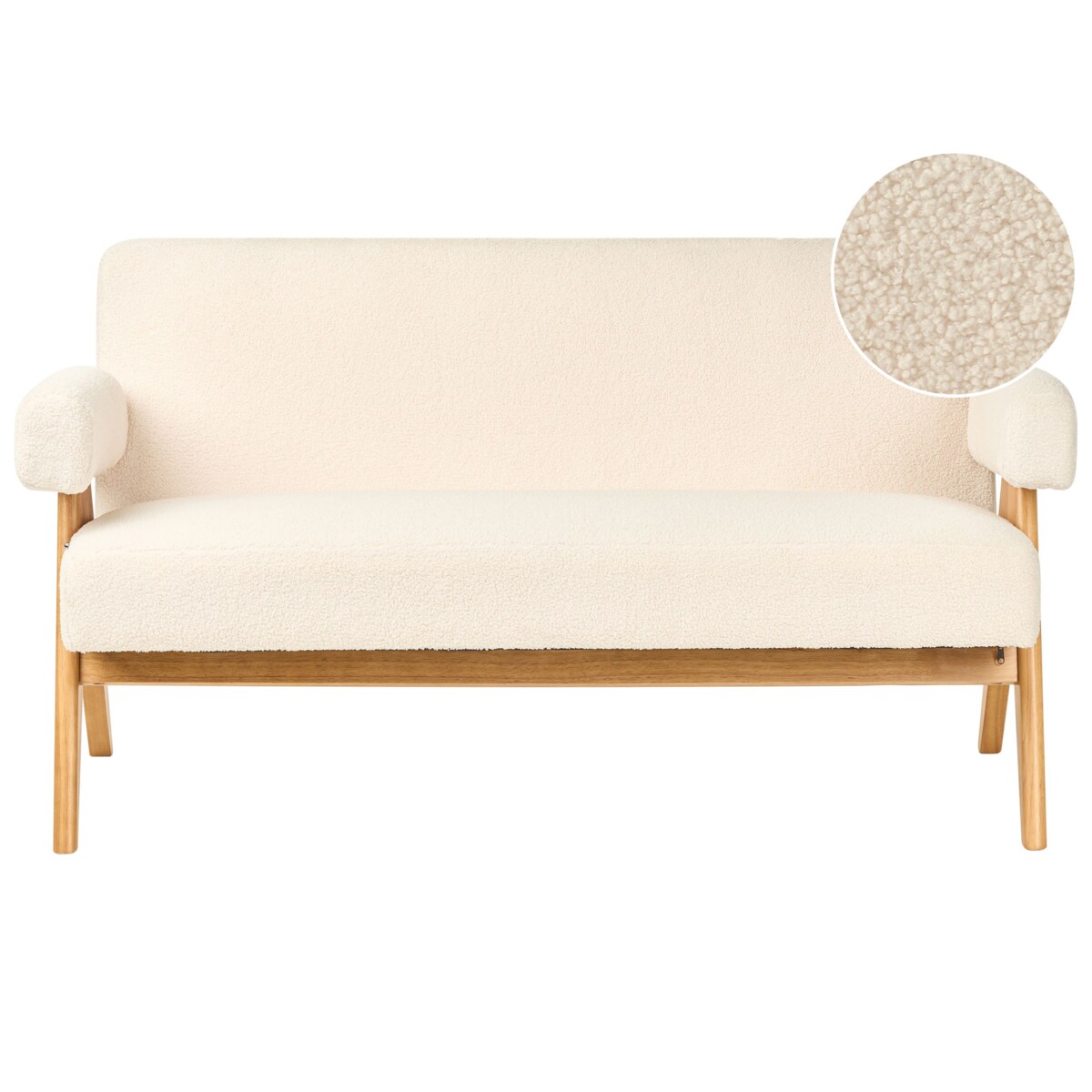 Sofa TAMRE Boucle Złamana biel dla 2 osób