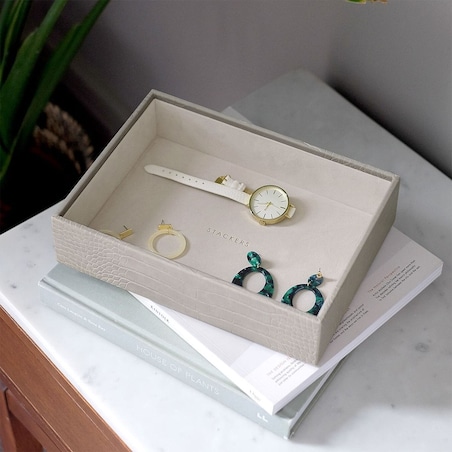 Szkatułka na biżuterię Stackers Croc open classic putty