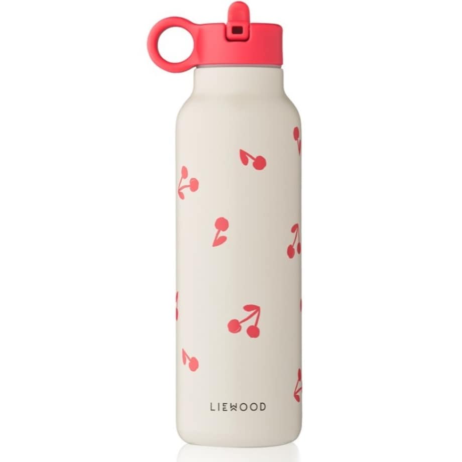 Liewood - Stalowa butelka termiczna z ustnikiem Falk Water Bottle 500ml - cherries/sandy