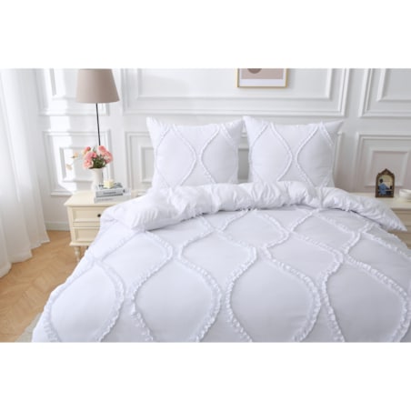 pościel "royal" 200x220 cm mikrofibra biała