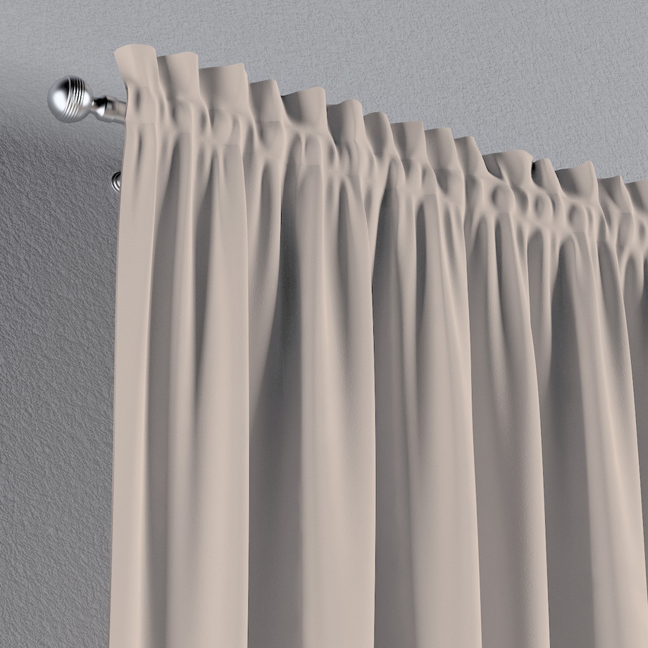 Zasłona na kanale z grzywką 1 szt. 130x245 jasnobeżowy