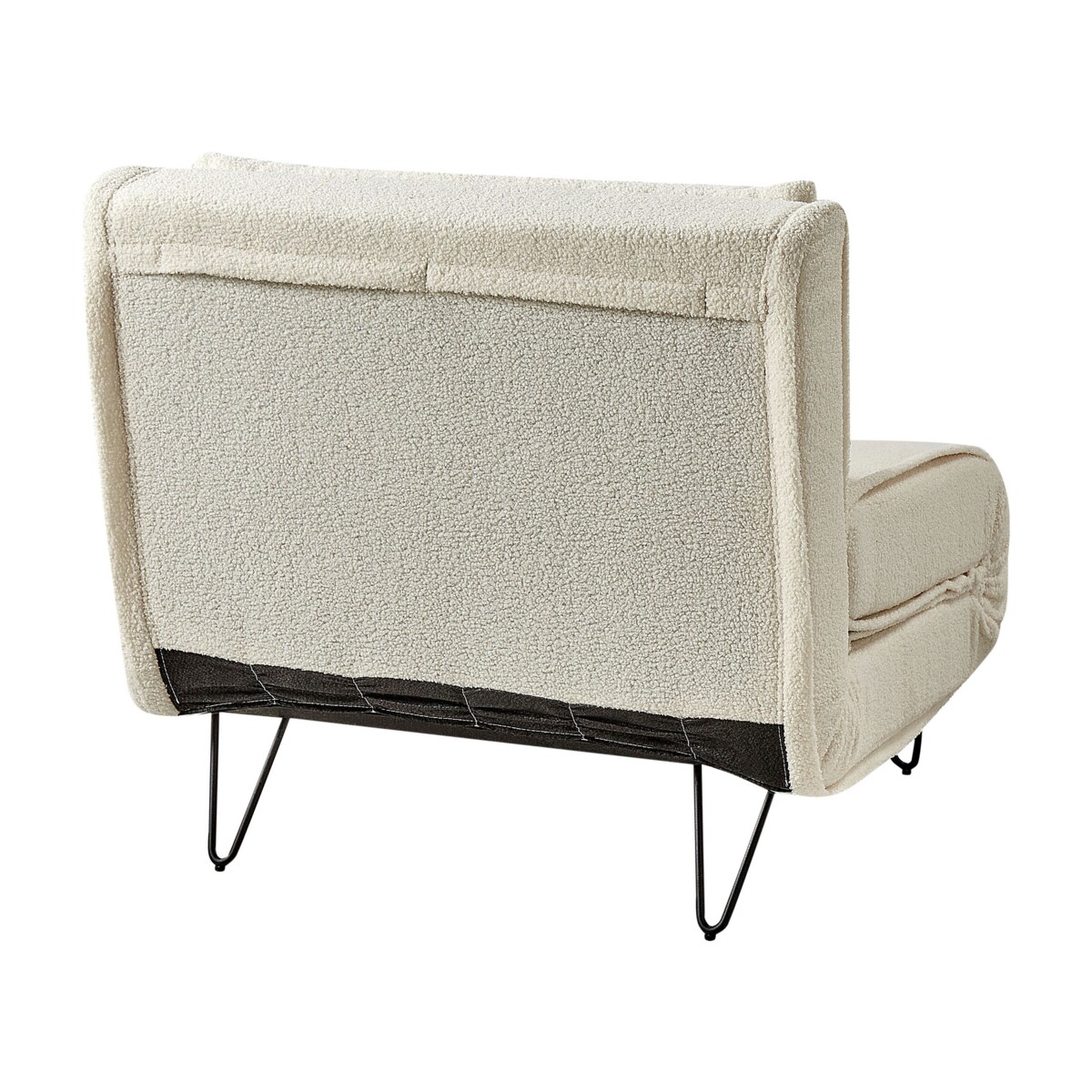 Sofa rozkładana jednoosobowa VESTFOLD Boucle Złamana biel