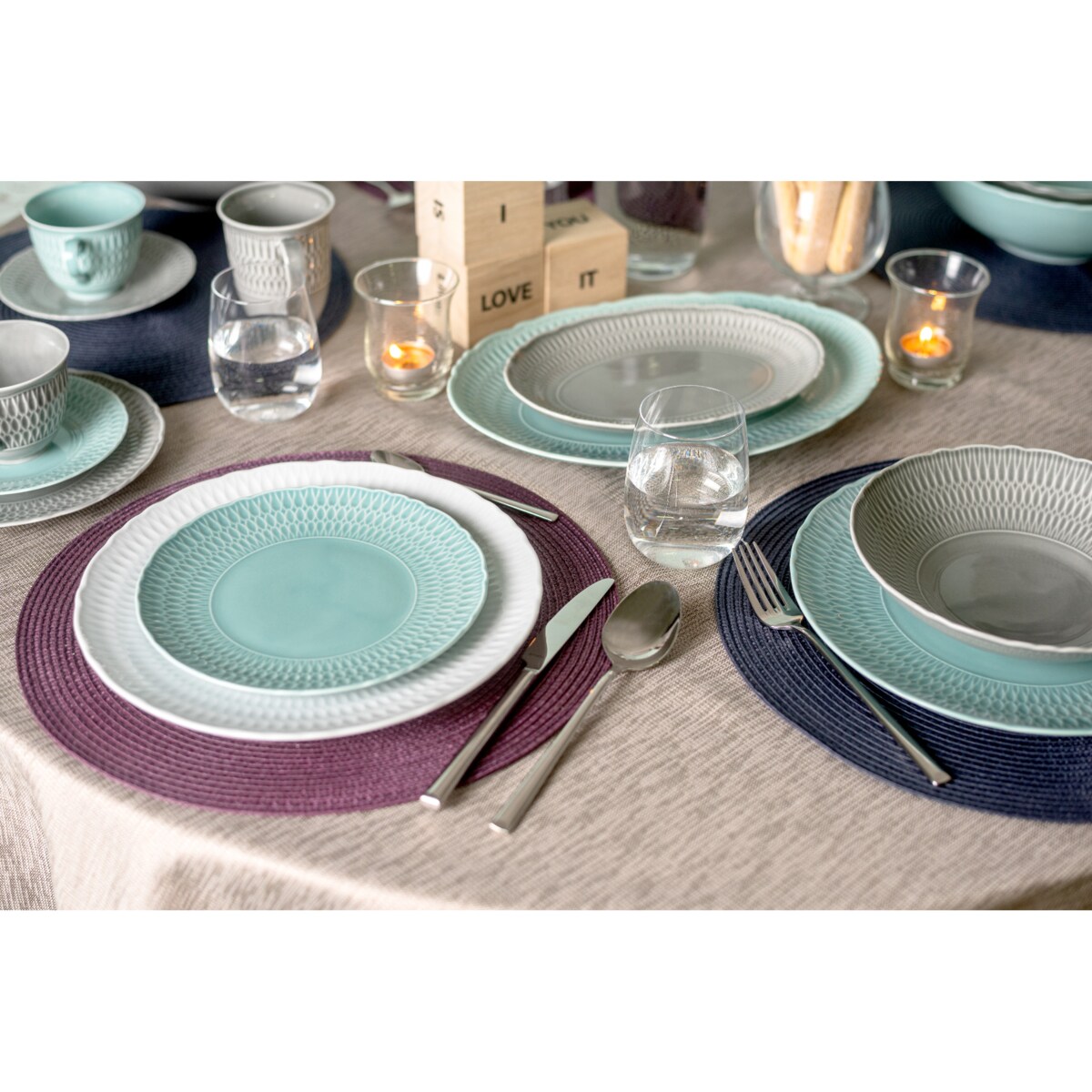 Talerz płytki 21 cm Sofia Lazurowa LB05