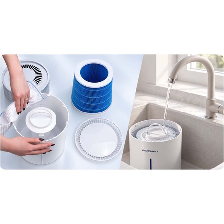 Nawilżacz powietrza Berdsen BD-503 ewaporacyjny 350 ml/h 5L oczyszczacz biały