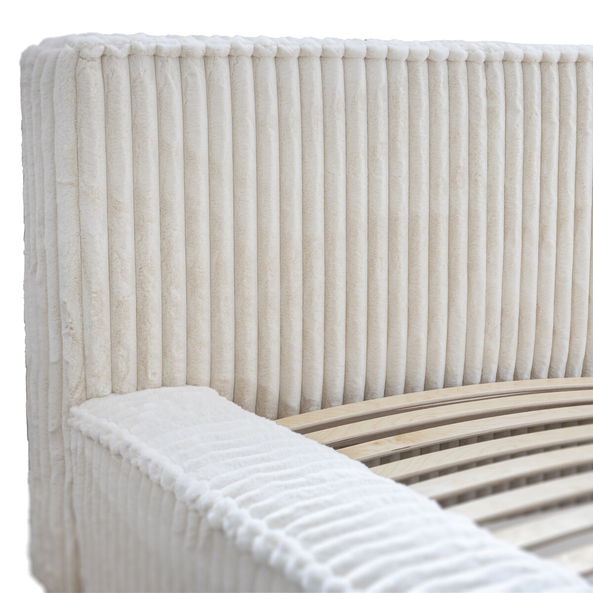 Łóżko ze stelażem i pojemnikiem jasnobeżowe 160x200 cm Golmo