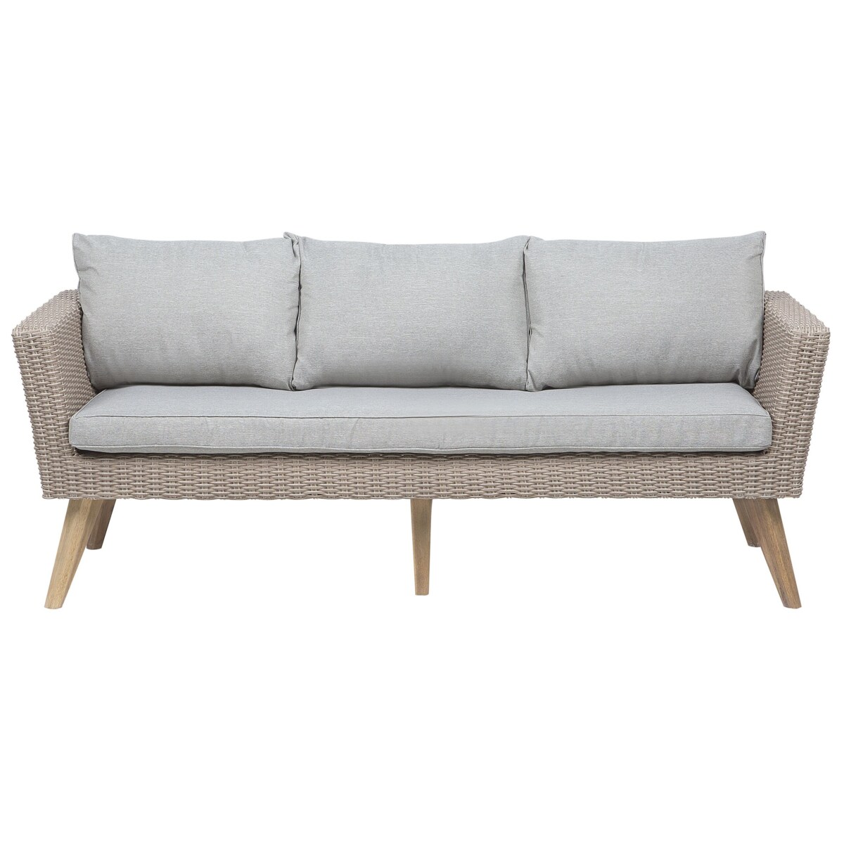 Zestaw ogrodowy ze stolikiem dla 5 osób VITTORIA Technorattan Szary