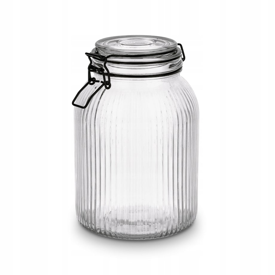 4x Słoik szklany pojemnik na jedzenie makaron grzyby ciastka 1,9 L KLIPS