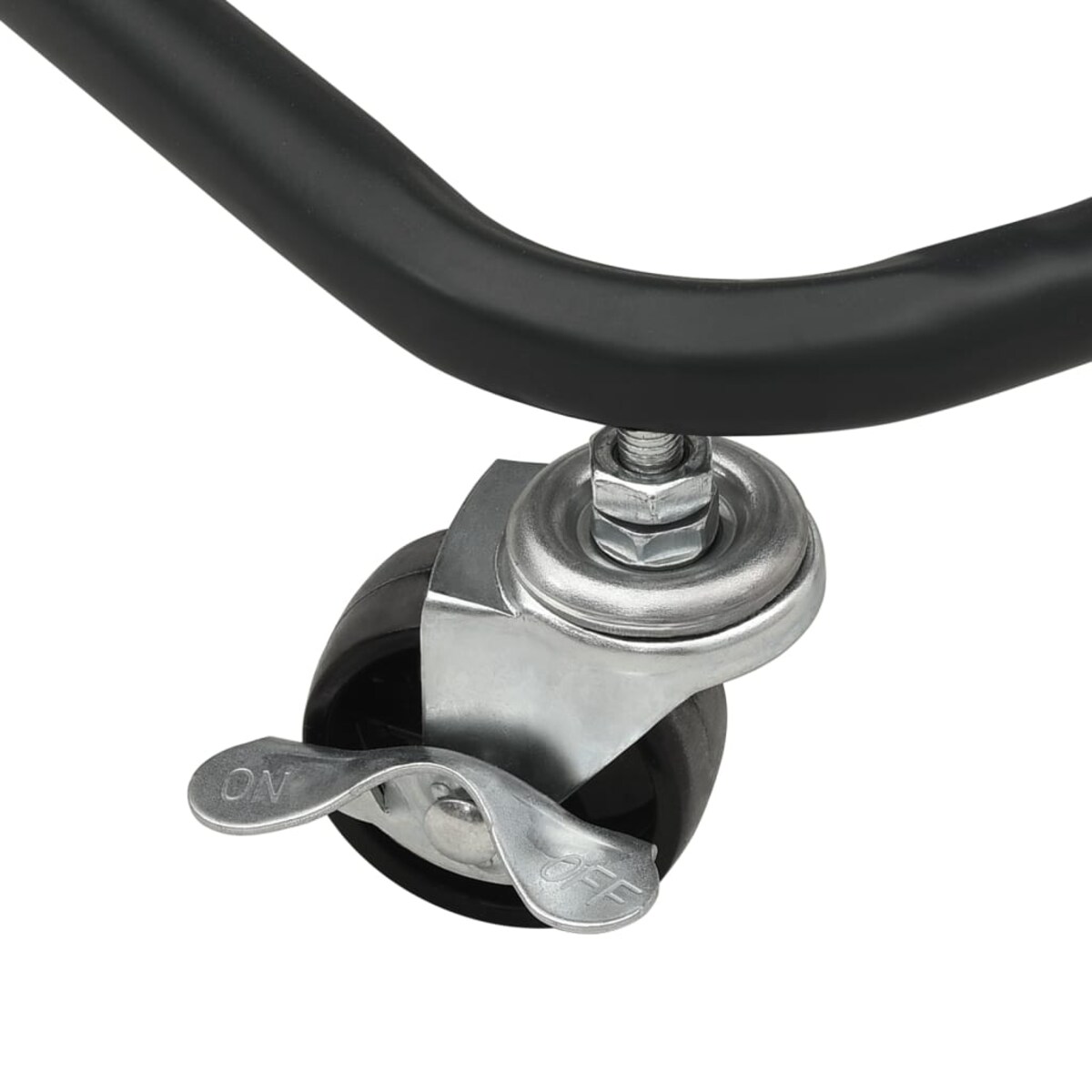 vidaXL 3-poziomowy wózek kuchenny, czarny, 42x35x85 cm, żelazo i ABS