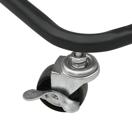 vidaXL 3-poziomowy wózek kuchenny, czarny, 42x35x85 cm, żelazo i ABS