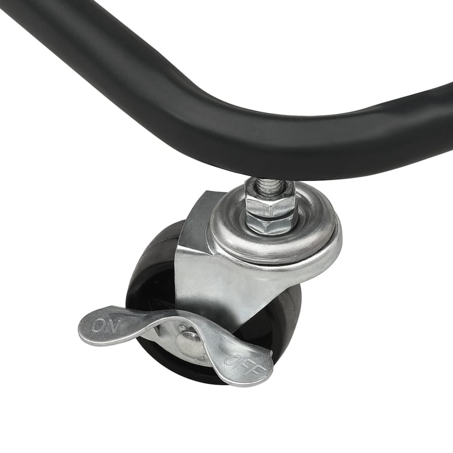 vidaXL 3-poziomowy wózek kuchenny, czarny, 42x35x85 cm, żelazo i ABS