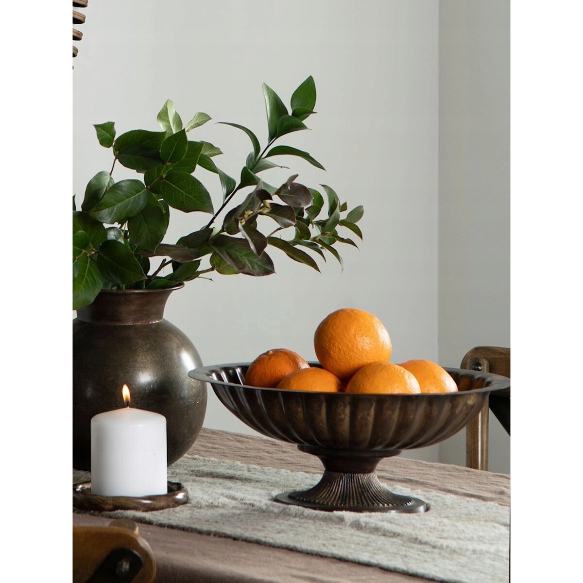 MISA MISKA NA OWOCE PATERA 43cm LOFT DUŻA DO SALONU DOMU OZDOBA DEKORACJA